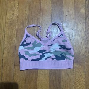 VS Pink Camo print Sports Bra Size XS